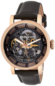  Shop Authentic Fossil Boyfriend Automatic Skeleton Grey Dial Grey Leather Strap Watch for Women - ME3089 - Luxxuri