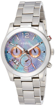  Shop Authentic Fossil Perfect Boyfriend Mother of Pearl Blue Dial Silver Steel Strap Watch for Women - ES3880 - Luxxuri