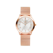  Shop Authentic Calvin Klein Minimal White Dial Rose Gold Mesh Bracelet Watch for Women - K3M22626 - Luxxuri
