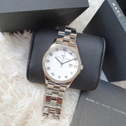  Shop Authentic Marc Jacobs Henry Diamonds White Dial Silver Steel Strap Watch for Women - MBM3044 - Luxxuri
