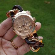  Shop Authentic Michael Kors Runway Rose Gold Dial Two Tone Steel Strap Watch for Women - MK4269 - Luxxuri