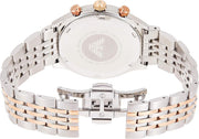  Shop Authentic Emporio Armani Zeta Chronograph Quartz White Dial Two Tone Steel Strap Watch For Men - AR1998 - Luxxuri