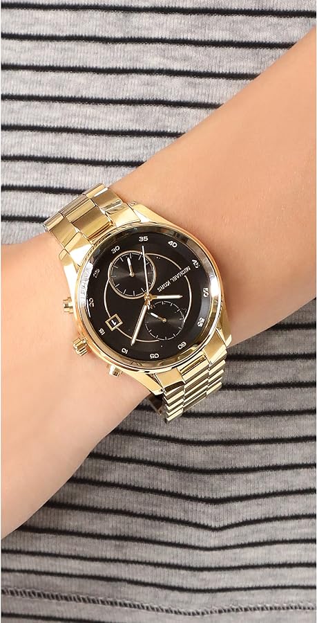  Shop Authentic Michael Kors Blair Quartz Black Dial Gold Steel Strap Watch For Women - MK6497 - Luxxuri