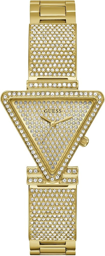  Shop Authentic Guess Fame Crystals Gold Dial Gold Steel Strap Watch For Women - GW0644L2 - Luxxuri
