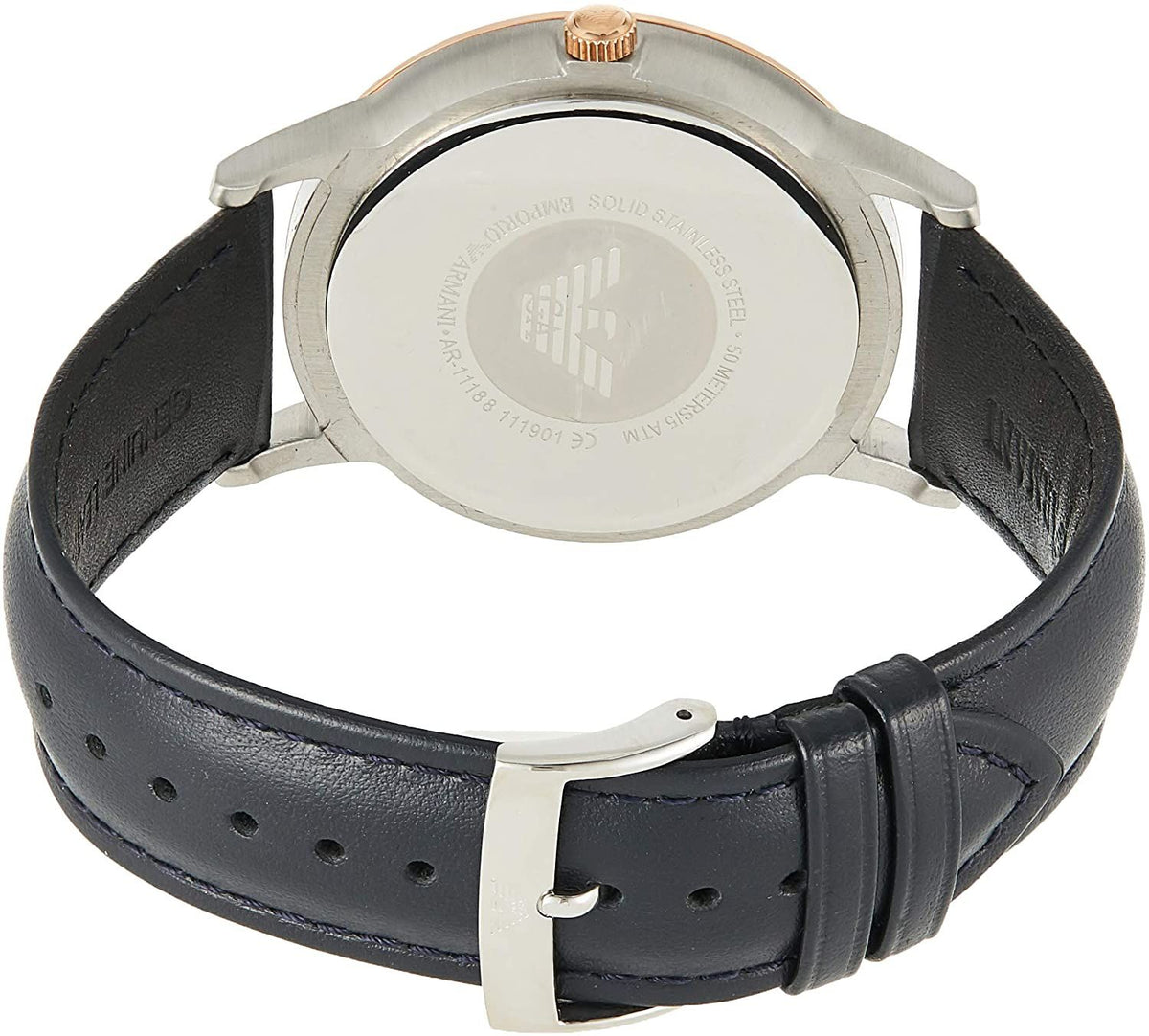  Shop Authentic Emporio Armani Renato Analog Blue Dial Blue Leather Strap Watch For Men - AR11188 - Luxxuri