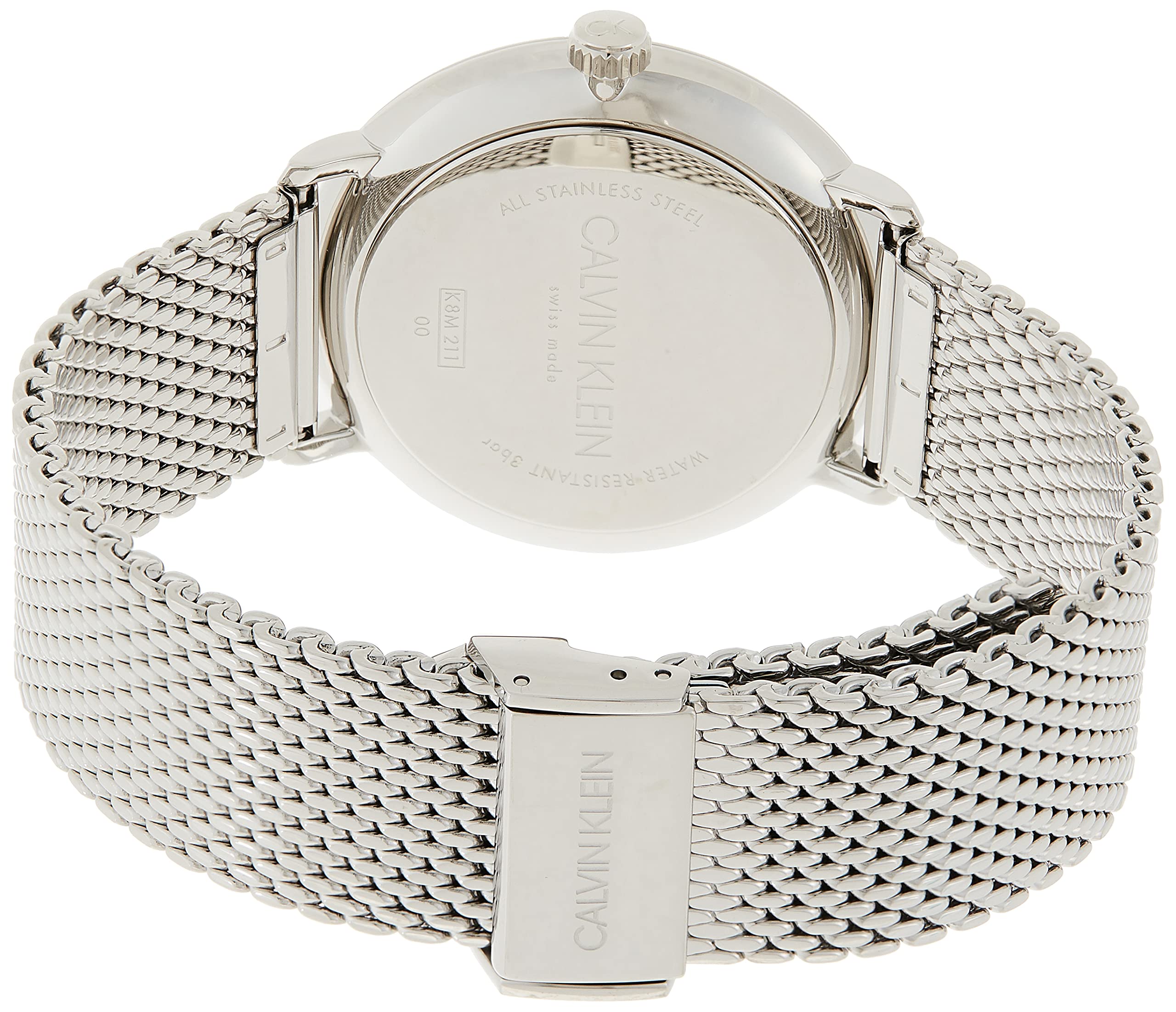  Shop Authentic Calvin Klein High Noon Black Dial Silver Mesh Bracelet Watch for Men - K8M21121 - Luxxuri