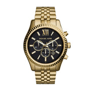  Shop Authentic Michael Kors Lexington Chronograph Black Dial Gold Steel Strap Watch for Men - MK8286 - Luxxuri