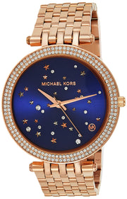  Shop Authentic Michael Kors Darci Blue Dial Rose Gold Steel Strap Watch for Women - MK3728 - Luxxuri