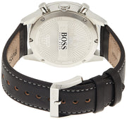  Shop Authentic Hugo Boss Aero Chronograph Black Dial Black Leather Strap Watch for Men - 1513770 - Luxxuri