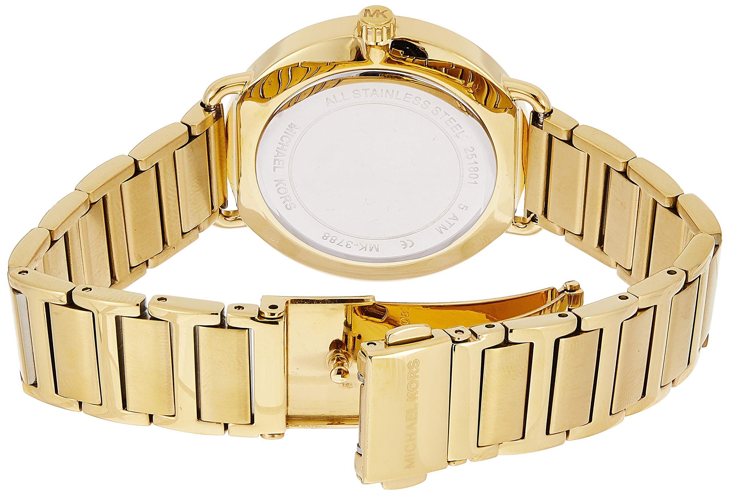  Shop Authentic Michael Kors Portia Black Dial Gold Steel Strap Watch for Women - MK3788 - Luxxuri