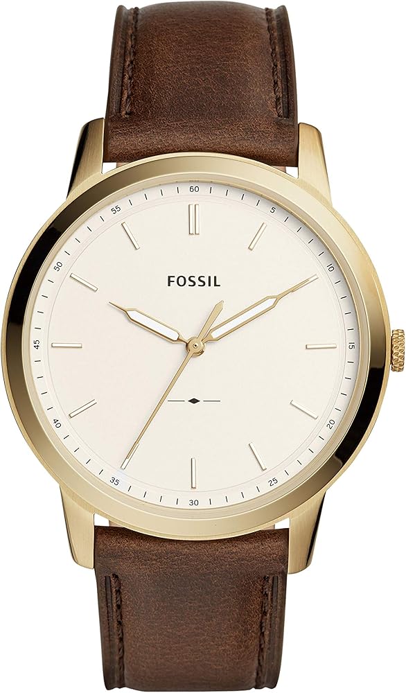  Shop Authentic Fossil The Minimalist White Dial Brown Leather Strap Watch for Men - FS5397 - Luxxuri