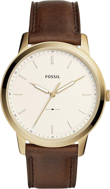  Shop Authentic Fossil The Minimalist White Dial Brown Leather Strap Watch for Men - FS5397 - Luxxuri
