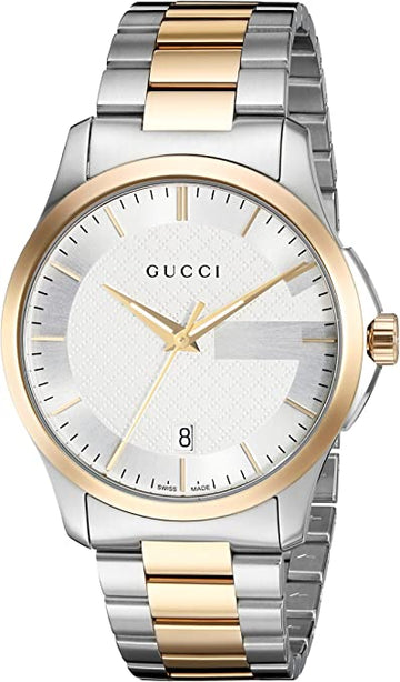  Shop Authentic Gucci G Timeless Silver Dial Two Tone Steel Strap Watch For Men - YA126474 - Luxxuri