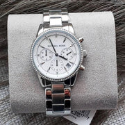  Shop Authentic Michael Kors Ritz Silver Dial Silver Steel Strap Watch for Women - MK6428 - Luxxuri