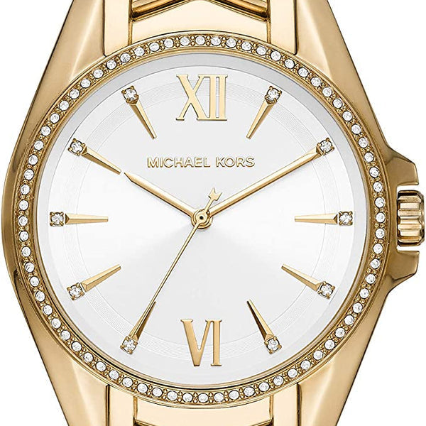  Shop Authentic Michael Kors Whitney Three-Hand White Dial Gold Steel Strap Watch For Women - MK6693 - Luxxuri