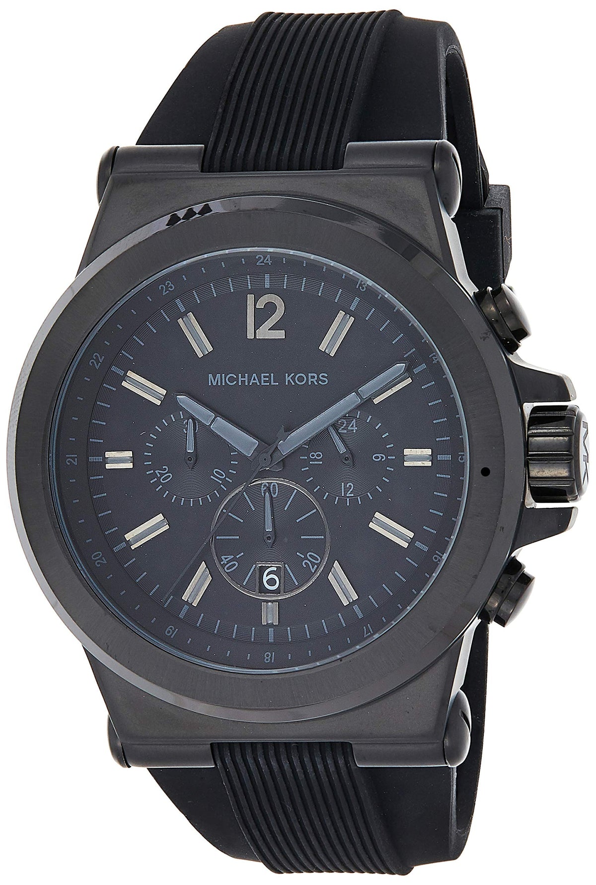  Shop Authentic Michael Kors Dylan Black Dial Black Rubber Strap Watch for Men - MK8152 - Luxxuri