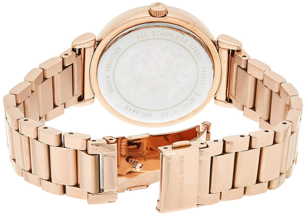 Shop Authentic Michael Kors Catlin Quartz Rose Gold Dial Rose Gold Steel Strap Watch For Women - MK3412 - Luxxuri