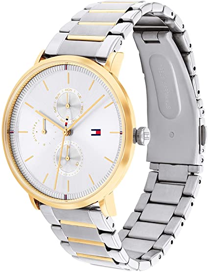  Shop Authentic Tommy Hilfiger Blake Silver Dial Two Tone Steel Strap Watch for Women - 1781908 - Luxxuri