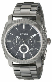  Shop Authentic Fossil Machine Chronograph Black Dial Grey Steel Strap Watch for Men - FS4662 - Luxxuri