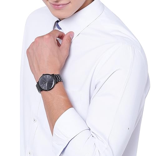  Shop Authentic Armani Exchange Cayde Analog Black Dial Black Steel Strap Watch For Men - AX2701 - Luxxuri