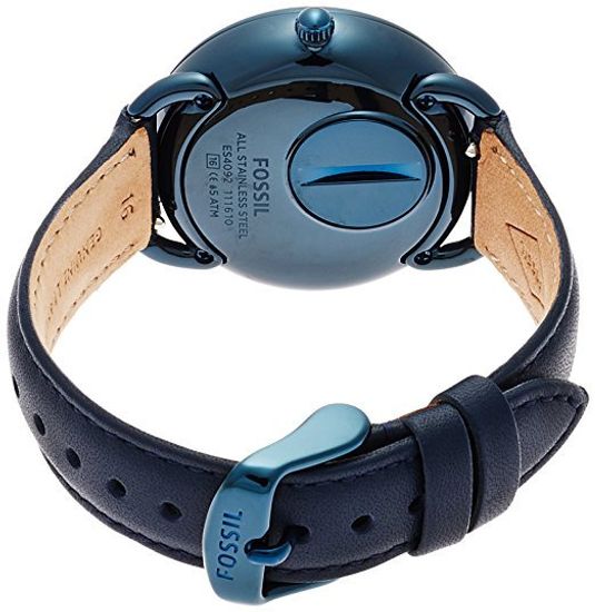  Shop Authentic Fossil Tailor Blue Dial Blue Leather Strap Watch for Women - ES4092 - Luxxuri
