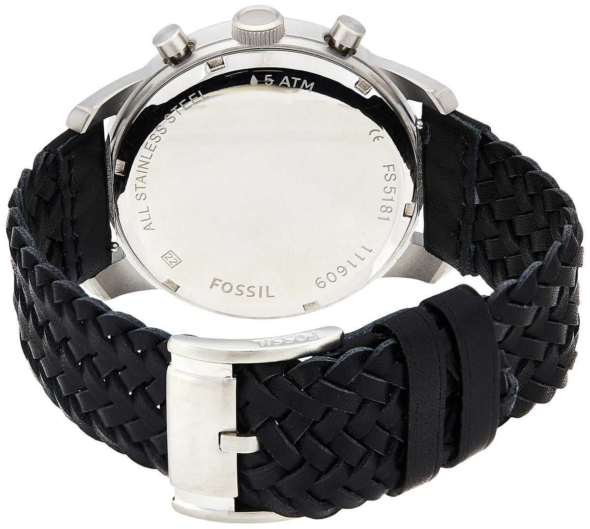  Shop Authentic Fossil Pilot 54 Chronograph Black Dial Black Leather Strap Watch for Men - FS5181 - Luxxuri