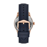 Shop Authentic Fossil Townsman Automatic White Dial Navy Blue Leather Strap Watch for Men - ME3171 - Luxxuri