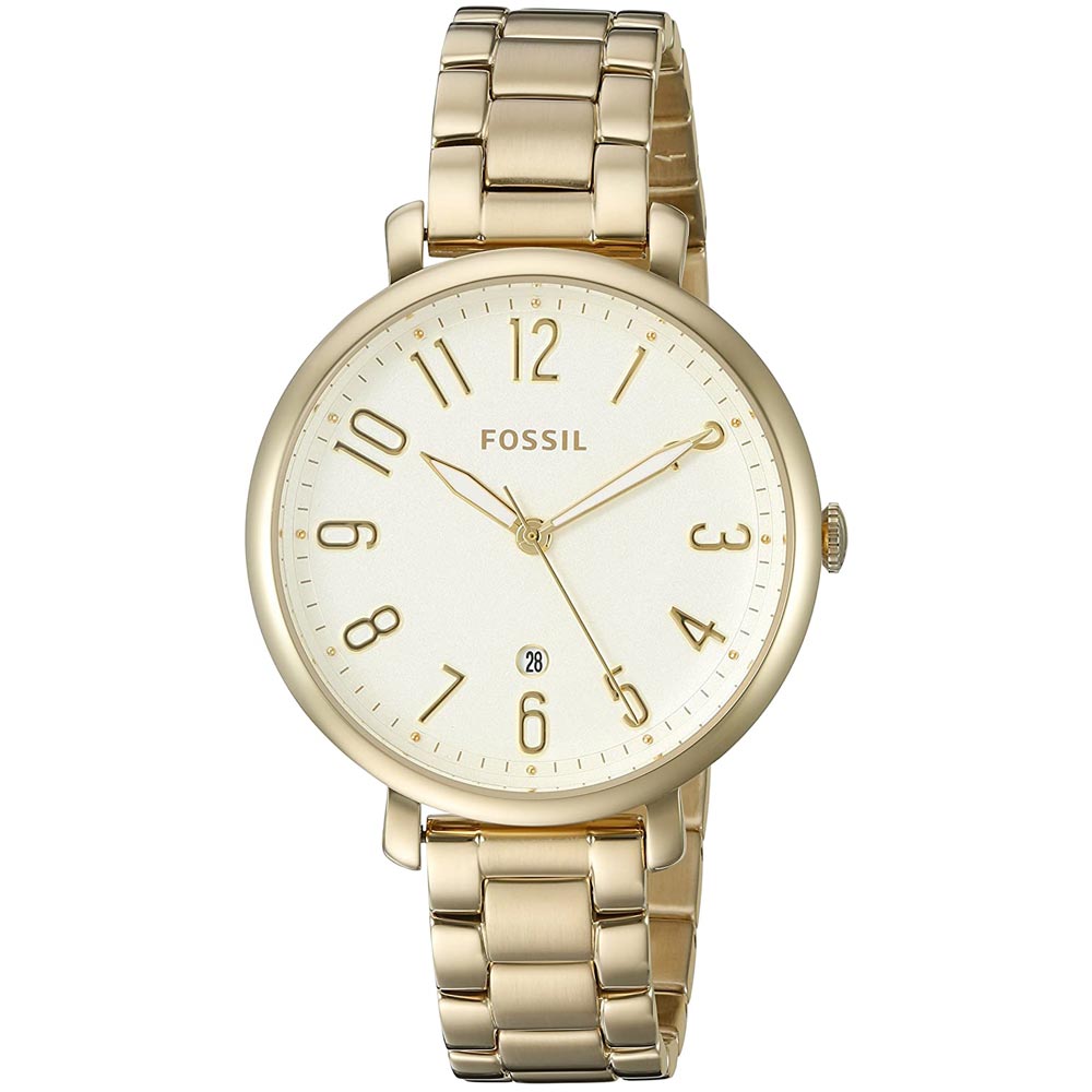  Shop Authentic Fossil Jacqueline Gold Dial Gold Steel Strap Watch for Women - ES3971 - Luxxuri