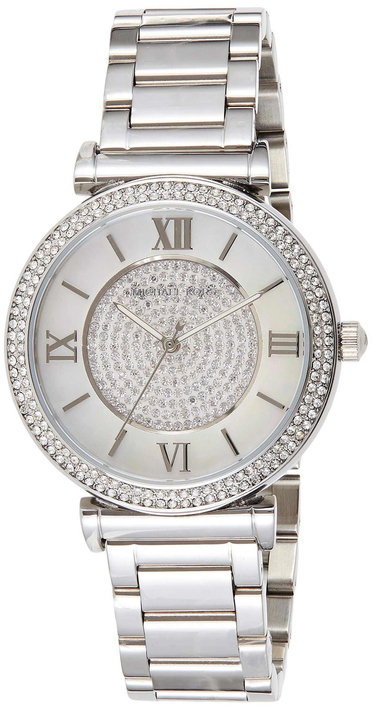  Shop Authentic Michael Kors Catlin Silver Dial Silver Steel Strap Watch for Women - MK3355 - Luxxuri