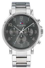  Shop Authentic Tommy Hilfiger Chronograph Grey Dial Silver Steel Strap Watch for Men - 1710382 - Luxxuri