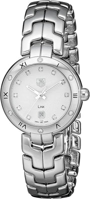  Shop Authentic Tag Heuer Link Diamonds Silver Dial Silver Steel Strap Watch for Women - WAT1413.BA0954 - Luxxuri