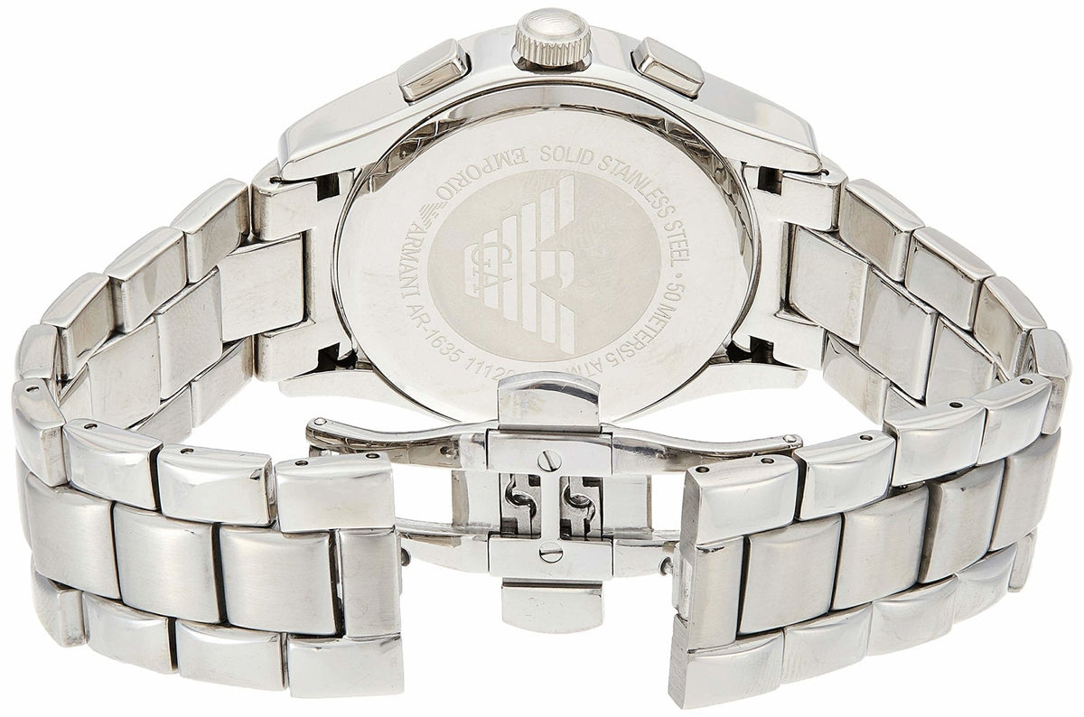  Shop Authentic Emporio Armani Classic Blue Dial Silver Steel Strap Watch For Men - AR1635 - Luxxuri