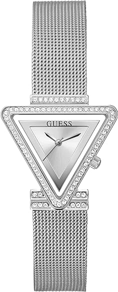  Shop Authentic Guess Fame Diamonds Silver Dial Silver Mesh Bracelet Watch for Women - GW0508L1 - Luxxuri