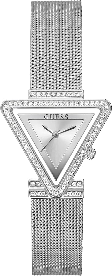  Shop Authentic Guess Fame Diamonds Silver Dial Silver Mesh Bracelet Watch for Women - GW0508L1 - Luxxuri