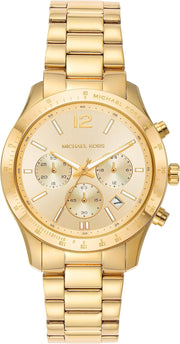  Shop Authentic Michael Kors Berkley Chronograph Gold Dial Gold Steel Strap Watch For Women - MK7411 - Luxxuri