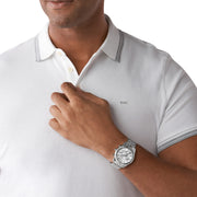  Shop Authentic Michael Kors Lexington Silver Dial Silver Steel Strap Watch for Men - MK8405 - Luxxuri