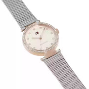  Shop Authentic Tommy Hilfiger Lynn Quartz Silver Dial Silver Mesh Bracelet Watch For Women - 1781863 - Luxxuri