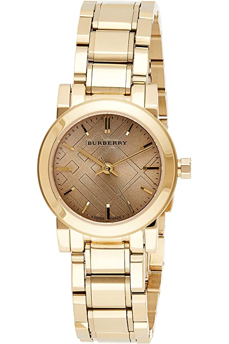  Shop Authentic Burberry The City Gold Dial Gold Steel Strap Watch for Women - BU9227 - Luxxuri