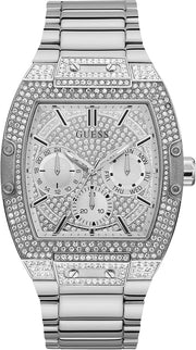  Shop Authentic Guess Phoenix Multifunction Crystals Silver Dial Silver Steel Strap Watch For Men - GW0094G1 - Luxxuri