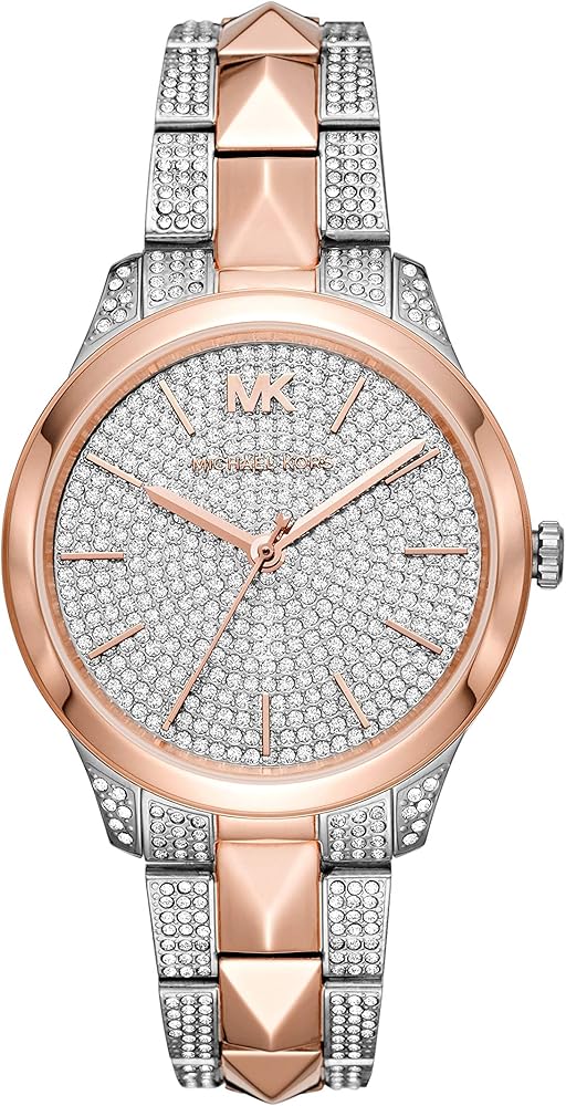  Shop Authentic Michael Kors Runway Mercer Crystals Silver Dial Two Tone Steel Strap Watch For Women - MK6716 - Luxxuri