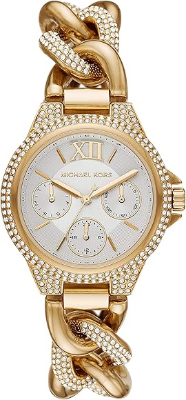  Shop Authentic Michael Kors Camille Chronograph Silver Dial Gold Steel Strap Watch for Women - MK6842 - Luxxuri