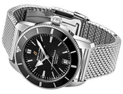  Shop Authentic Breitling Superocean Heritage B20 Automatic 42 Black Dial Silver Mesh Bracelet Watch for Men - AB2010121B1A1 - Luxxuri