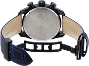  Shop Authentic Versace V-Ray Chronograph Quartz Blue Dial Black Leather Strap Watch For Men - VEDB00418 - Luxxuri