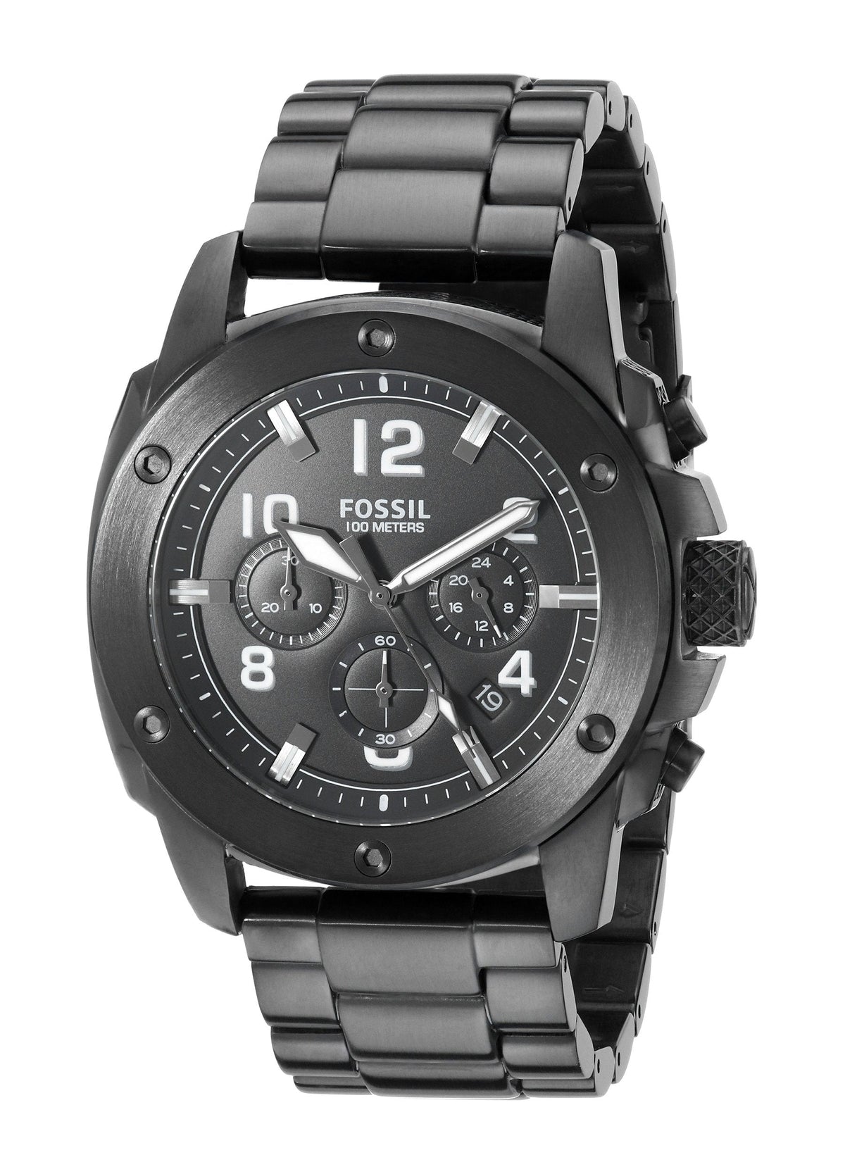  Shop Authentic Fossil Machine Chronograph Black Dial Black Steel Strap Watch for Men - FS4927 - Luxxuri
