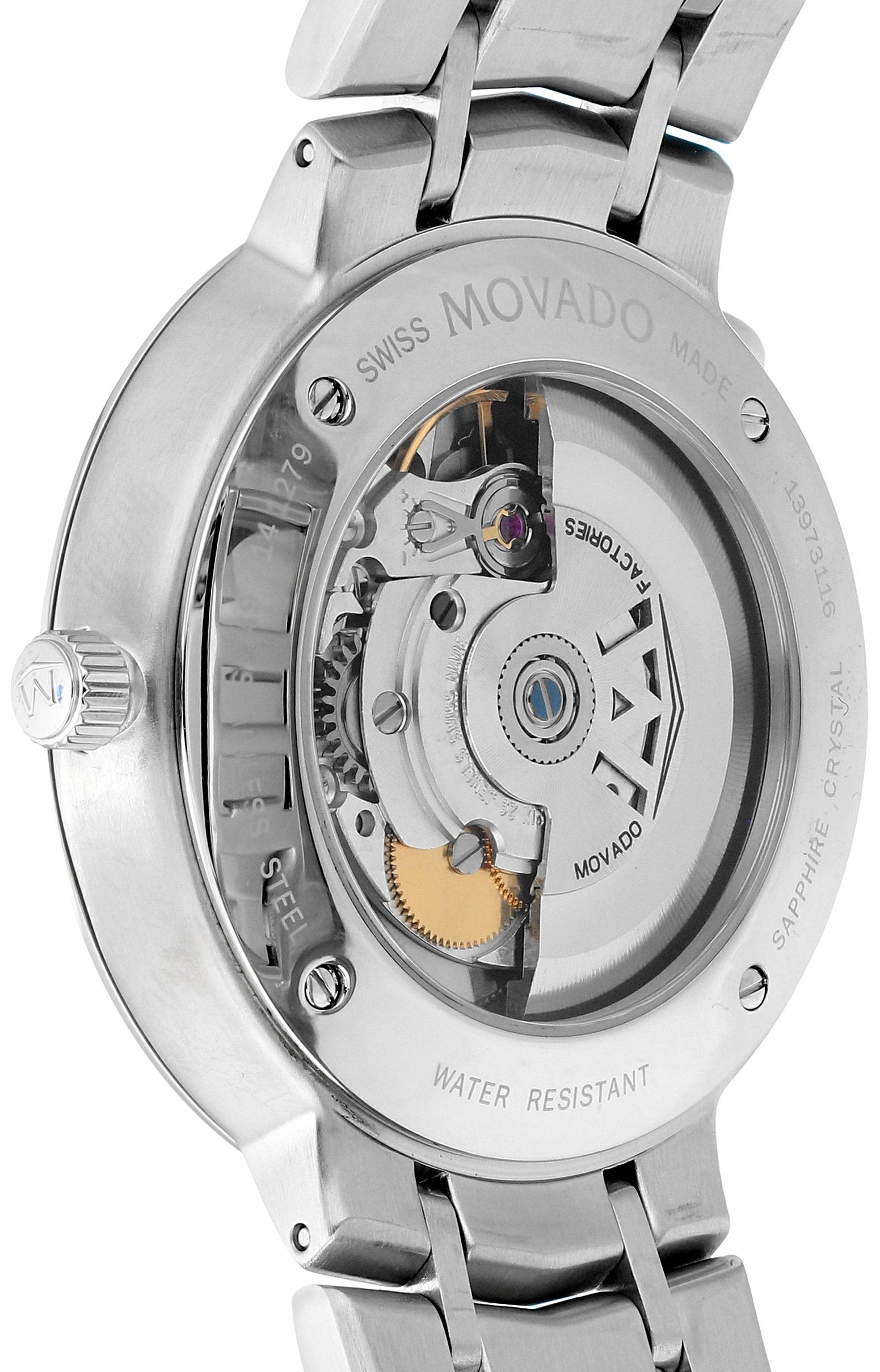  Shop Authentic Movado 1881 Automatic Black Dial Silver Steel Strap Watch for Men - 606914 - Luxxuri