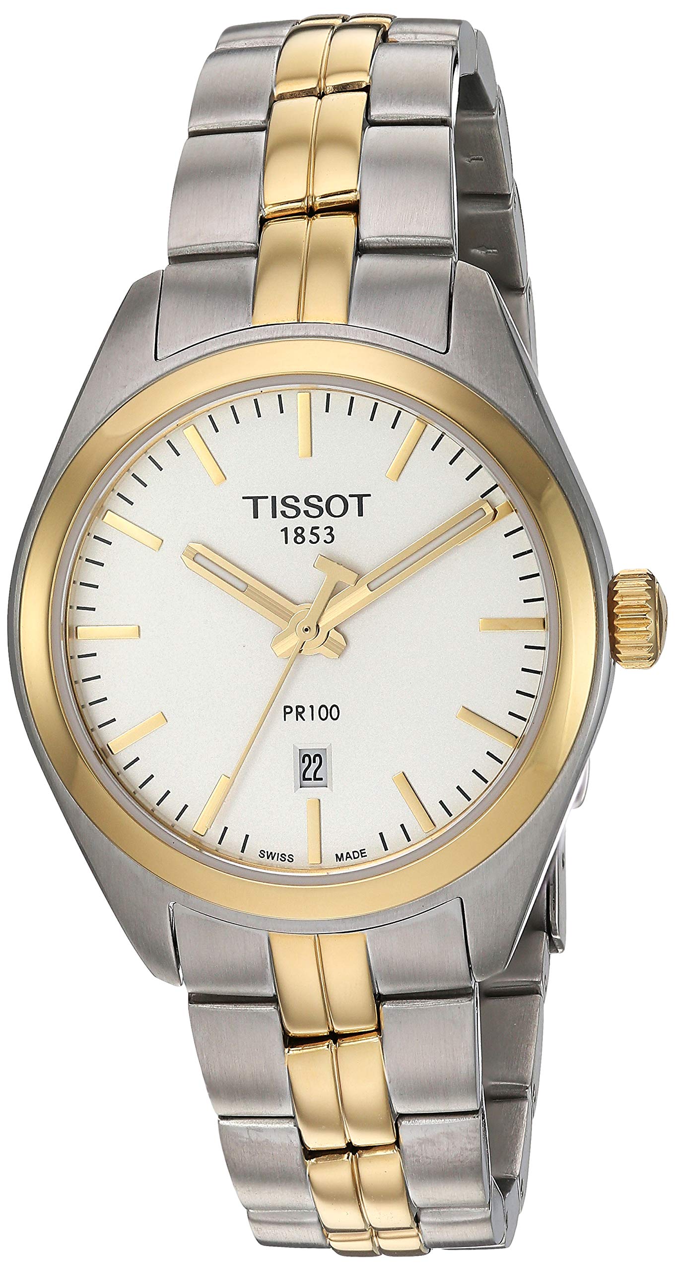  Shop Authentic Tissot T Classic PR 100 Sport Chic White Dial Two Tone Steel Strap Watch For Women - T101.210.22.031.00 - Luxxuri