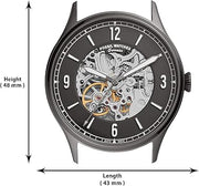  Shop Authentic Fossil Forrester Automatic Skeleton Grey Dial Brown Leather Strap Watch for Men - ME3178 - Luxxuri