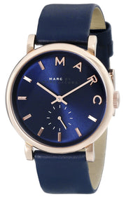  Shop Authentic Marc Jacobs Baker Navy Blue Dial Navy Blue Leather Strap Watch for Women - MBM1329 - Luxxuri