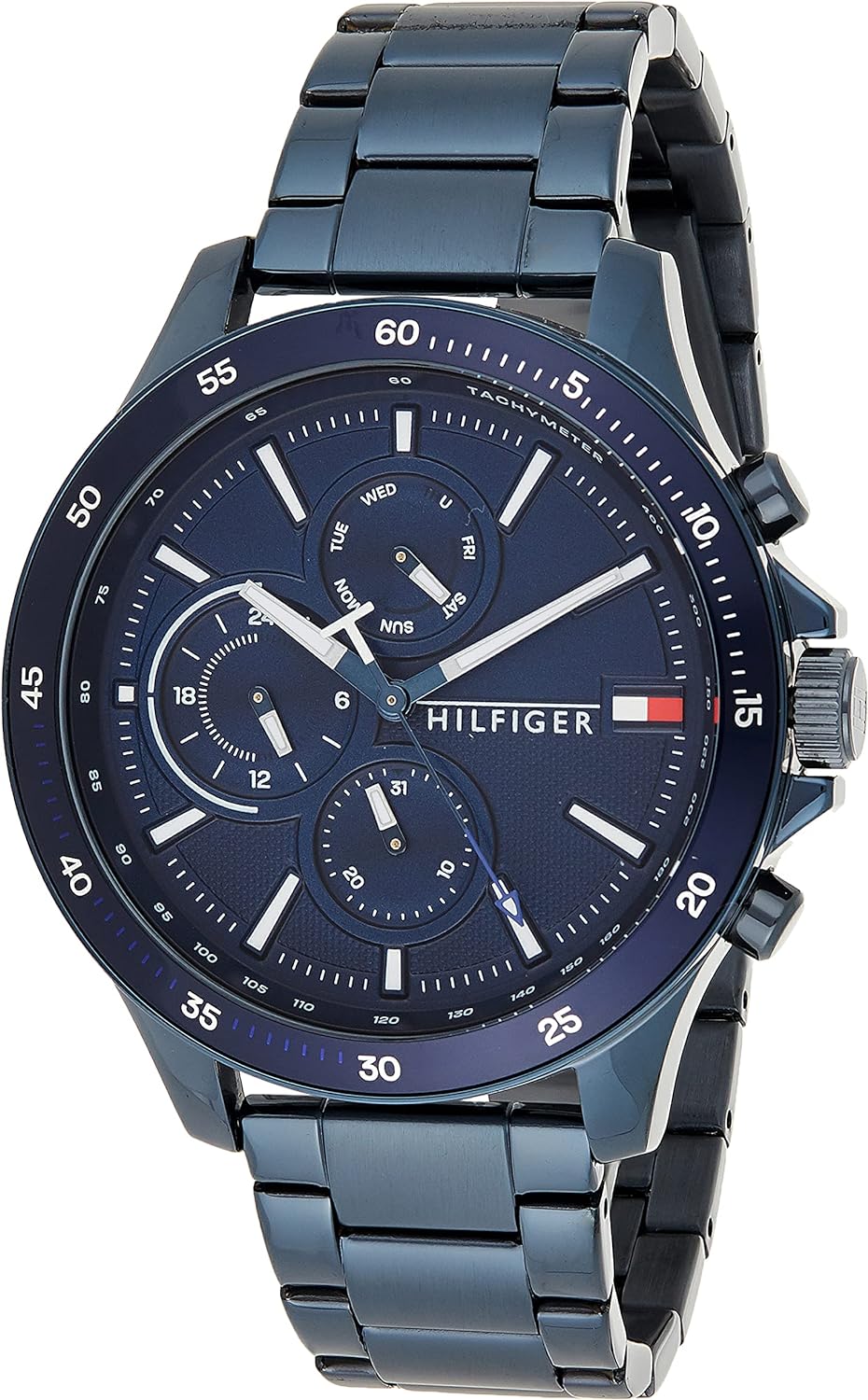  Shop Authentic Tommy Hilfiger Bank Quartz Blue Dial Blue Steel Strap Watch for Men - 1791720 - Luxxuri
