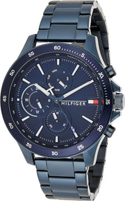  Shop Authentic Tommy Hilfiger Bank Quartz Blue Dial Blue Steel Strap Watch for Men - 1791720 - Luxxuri